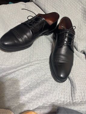 Allen Edmonds Black Cap-Toe Derby Dress Shoes